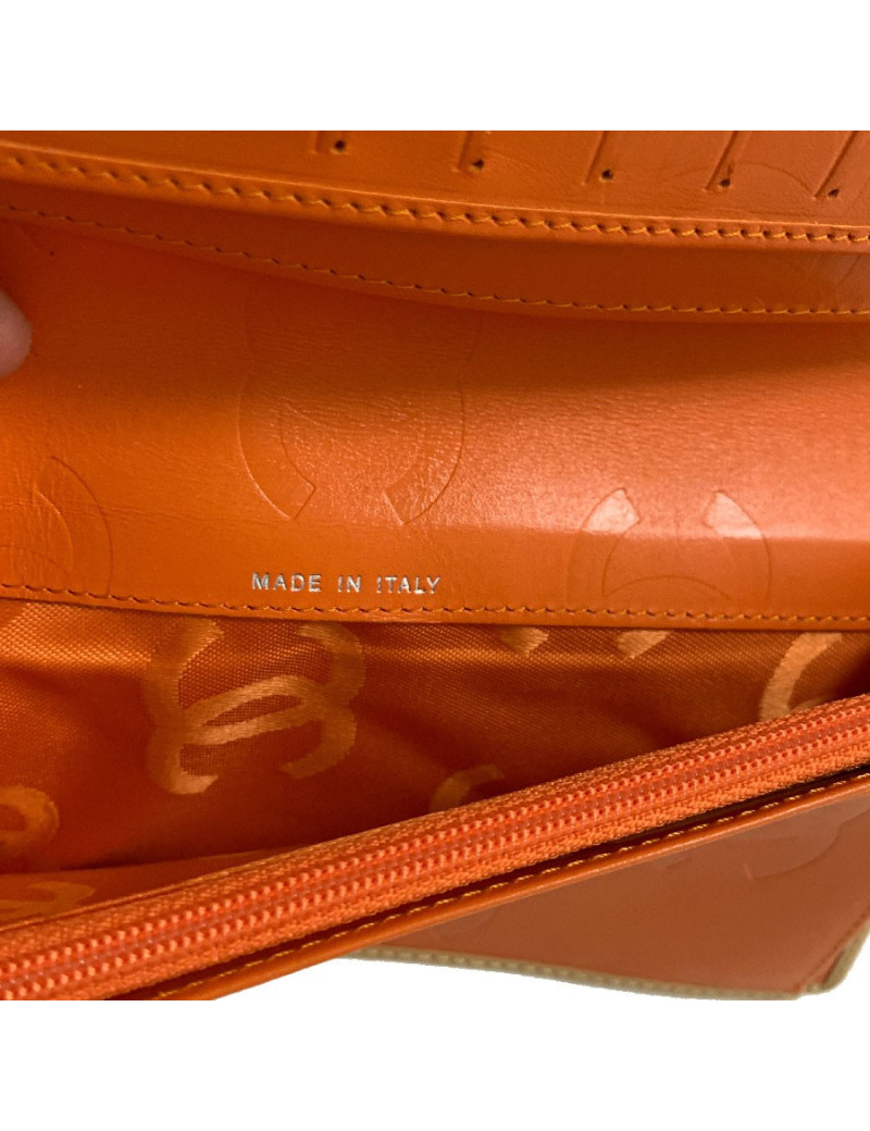 Portefeuille CHANEL cuir d'agneau beige matelassé