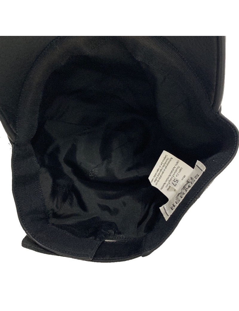 Casquette en cuir HERMES noir