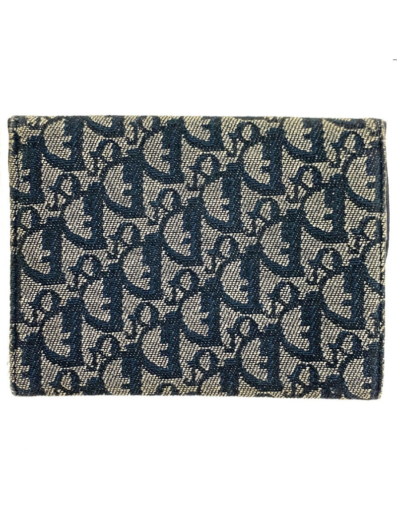 Pochette DIOR toile monogram bleu