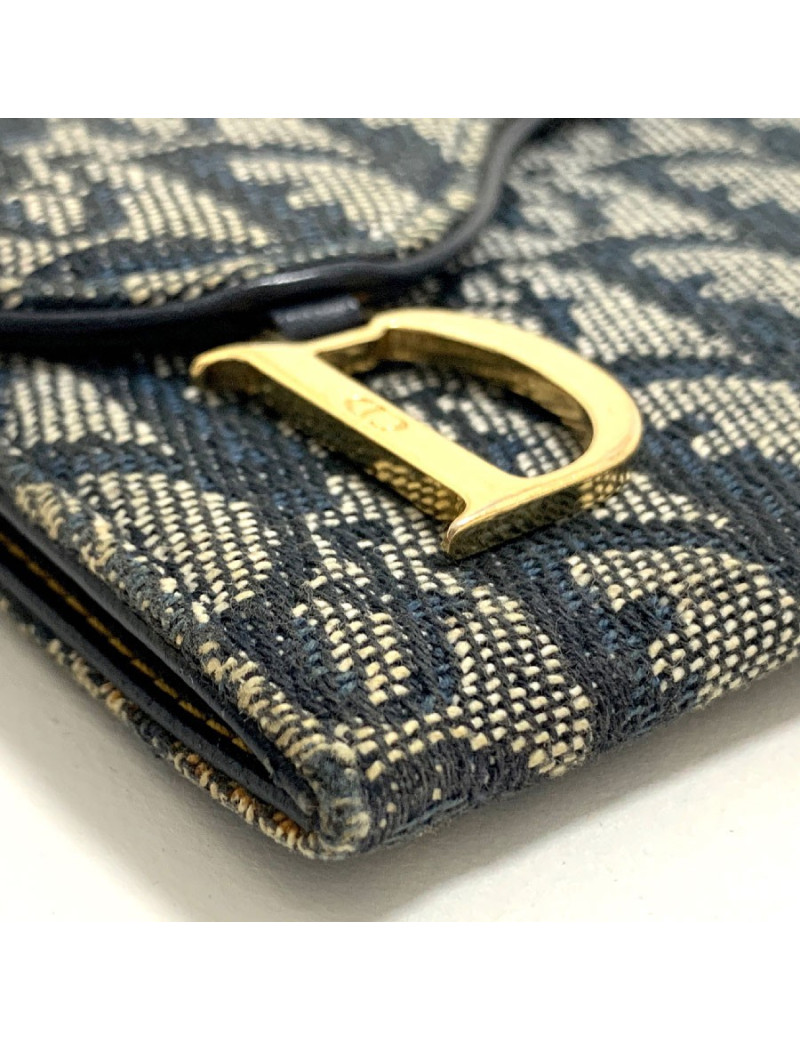 Pochette DIOR toile monogram bleu