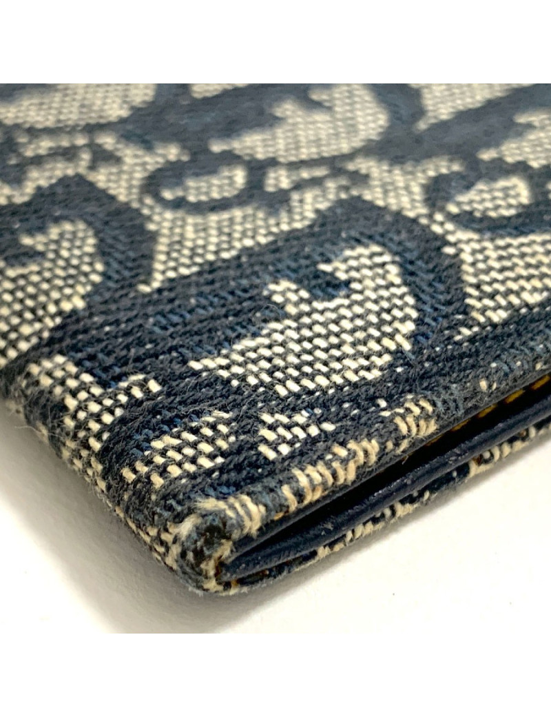 Pochette DIOR toile monogram bleu