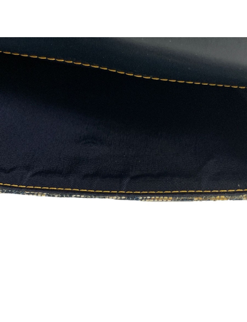 Pochette DIOR toile monogram bleu