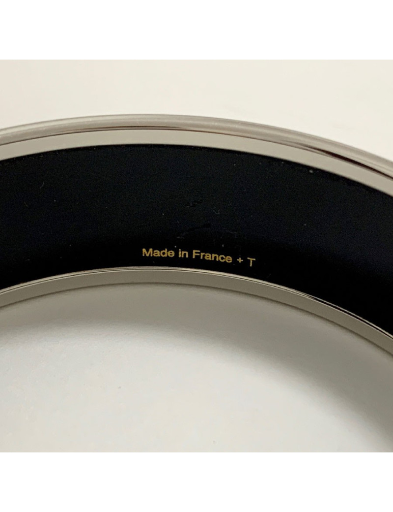 Bracelet HERMES émail orange modèle calèche