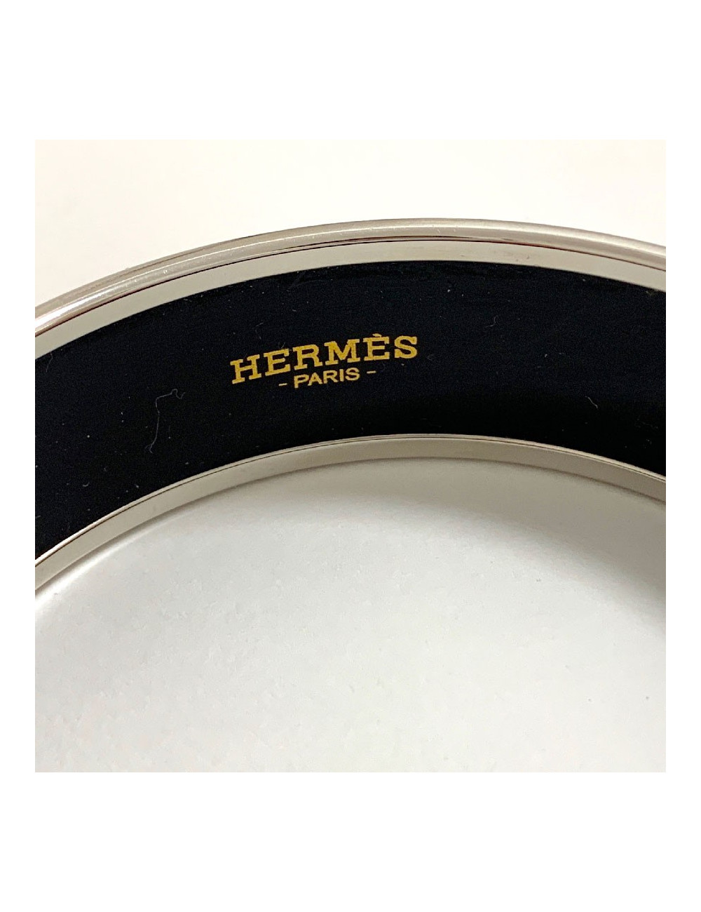 Bracelet HERMES émail orange modèle calèche