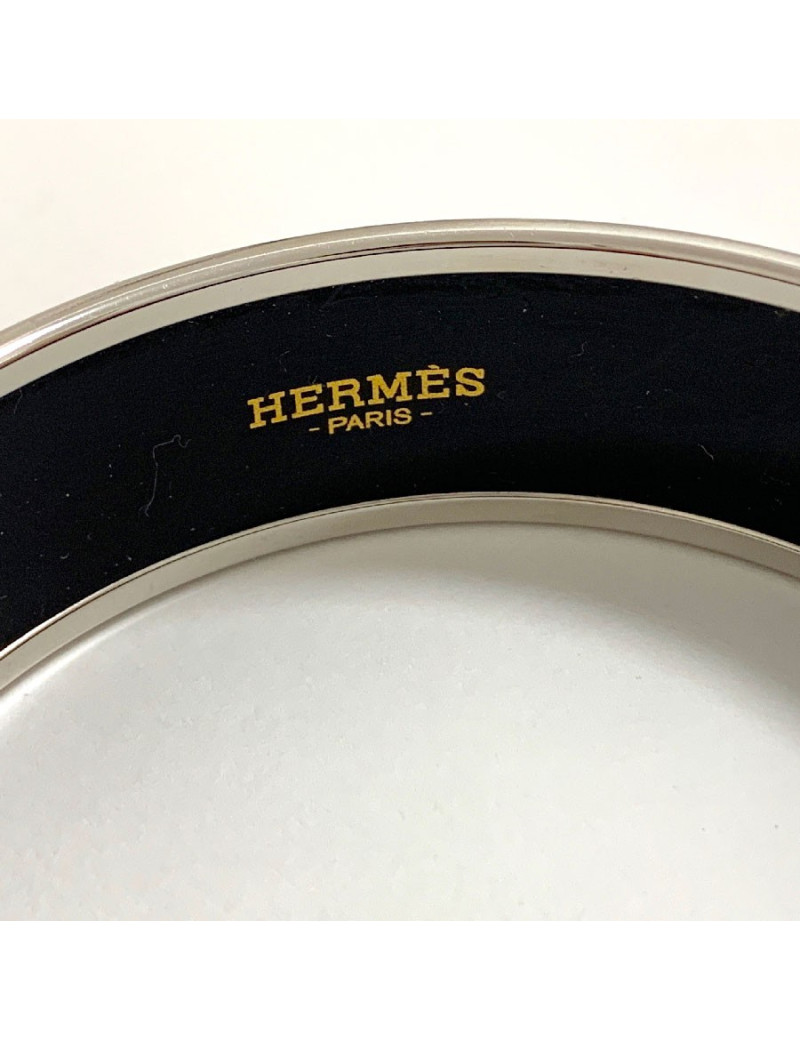 Bracelet HERMES émail orange modèle calèche