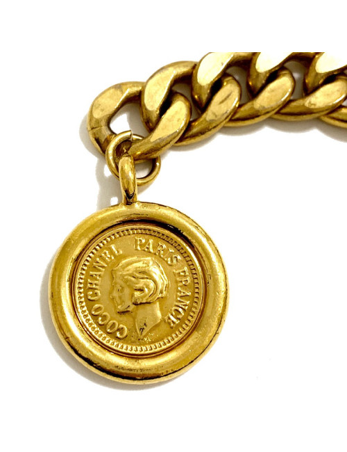 Ceinture CHANEL Vintage chaine et charms en métal doré