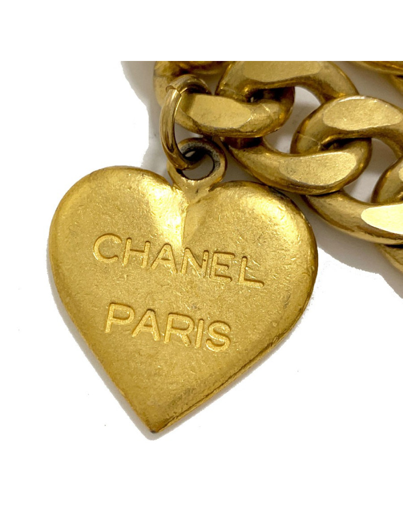 Ceinture CHANEL Vintage chaine et charms en métal doré