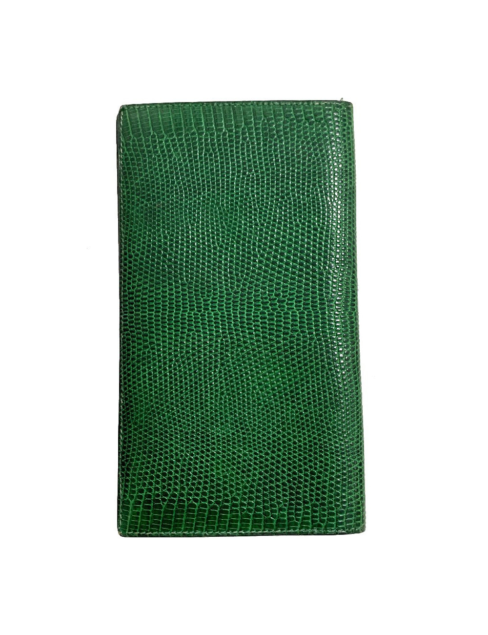 Portefeuille HERMES lézard vert vintage