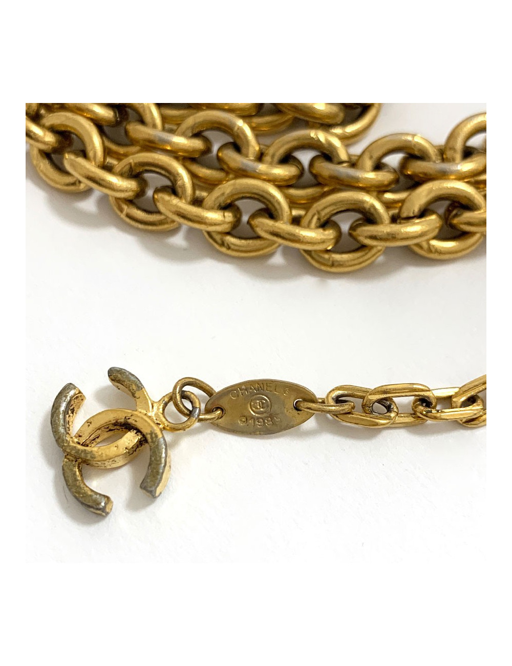 Ceinture CHANEL métal doré vintage