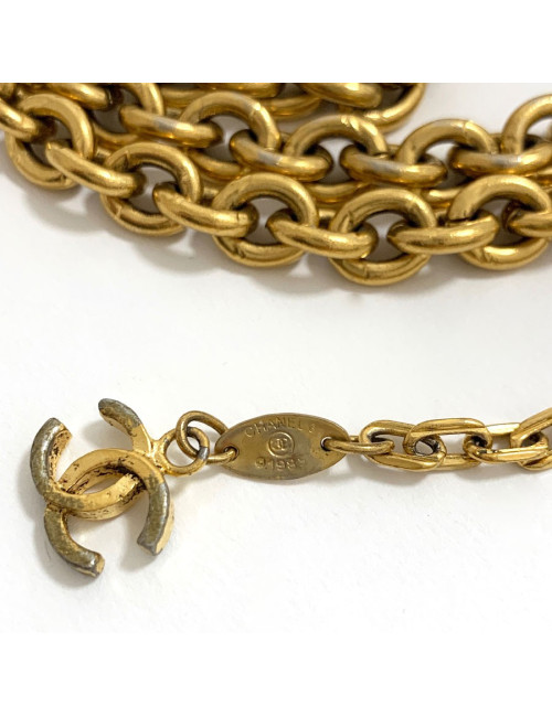 Ceinture CHANEL métal doré vintage