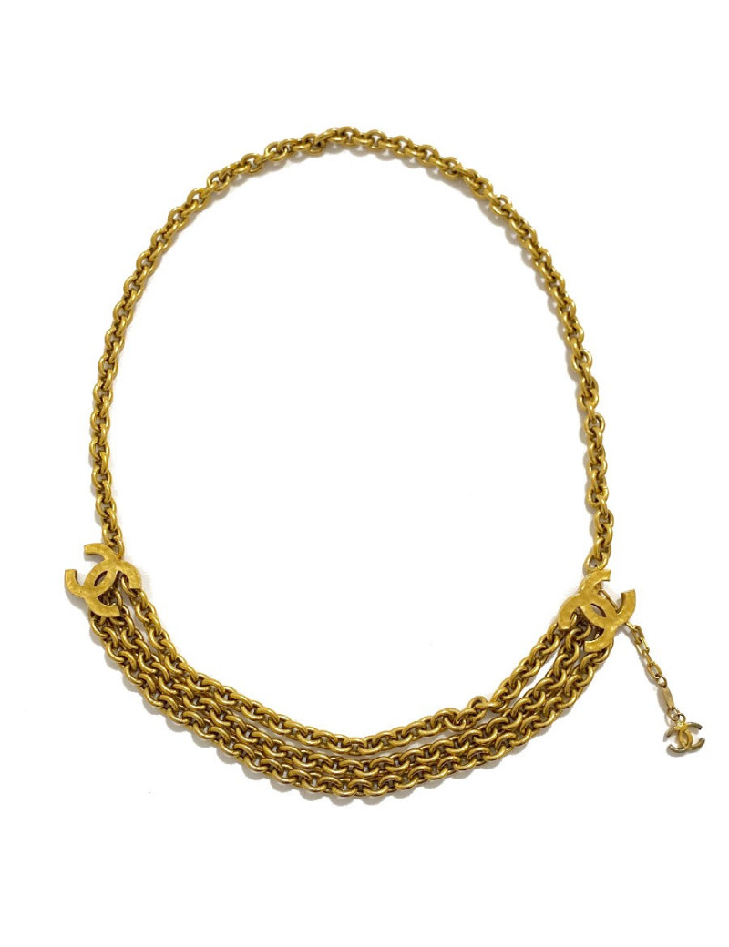 Ceinture CHANEL métal doré vintage