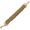 Bracelet CHANEL chaînes entrelacés dorées et strass