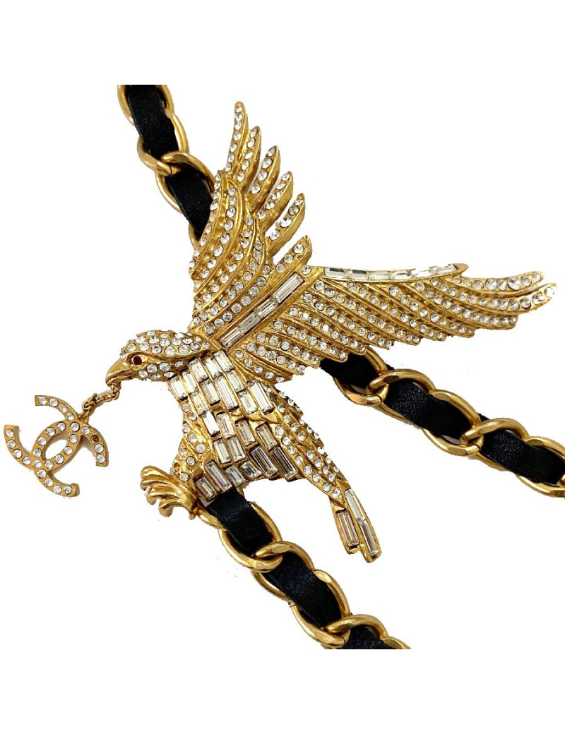 Ceinture vintage CHANEL chaine et cuir