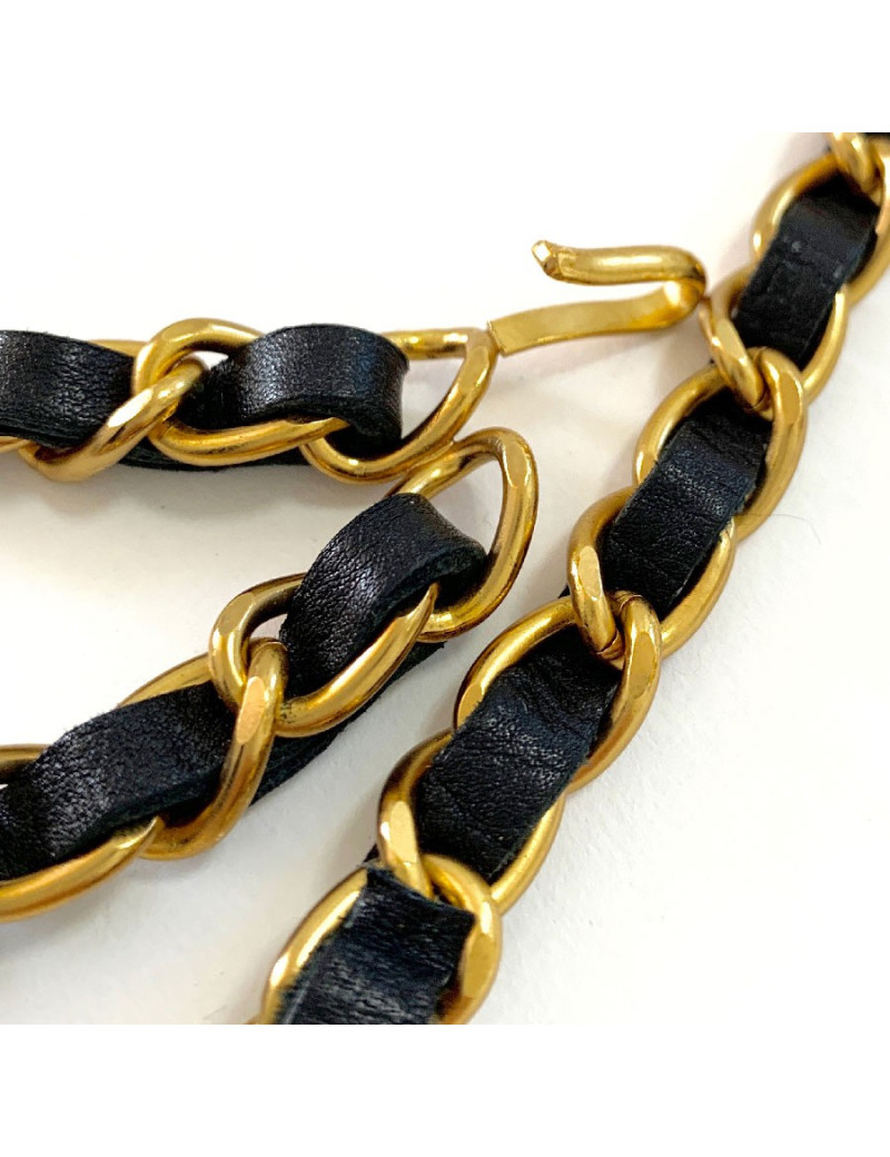 Ceinture vintage CHANEL chaine et cuir