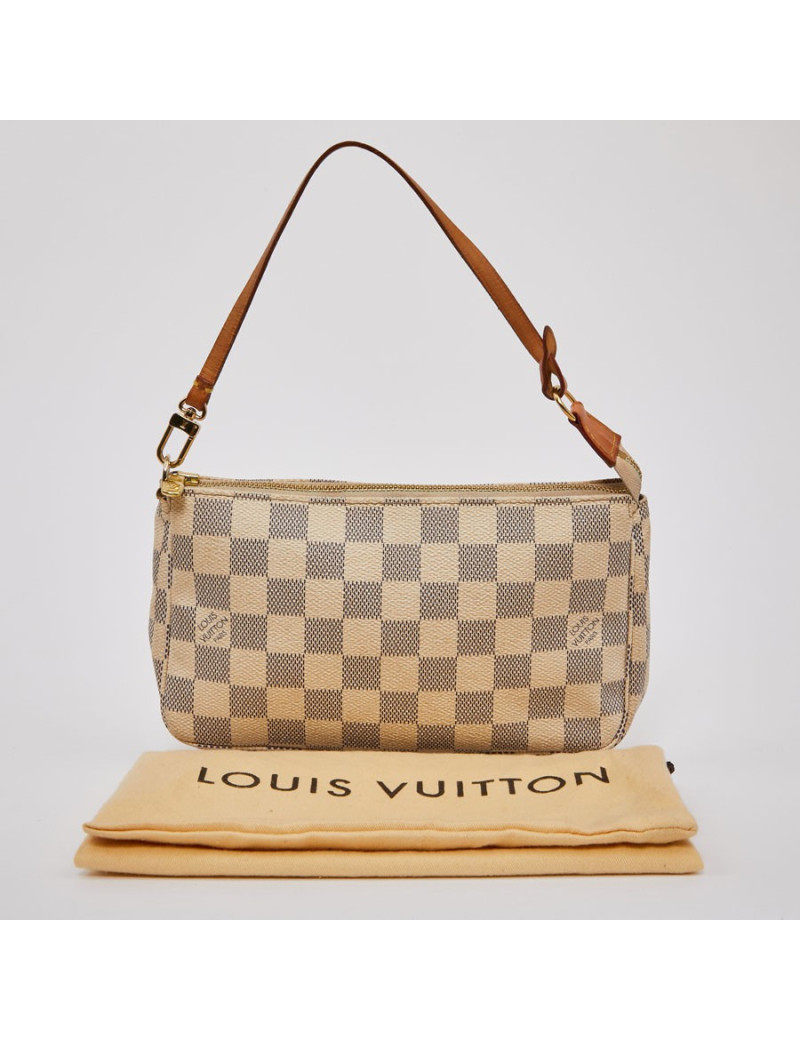 Pochette accessoires LOUIS VUITTON toile damier Azur