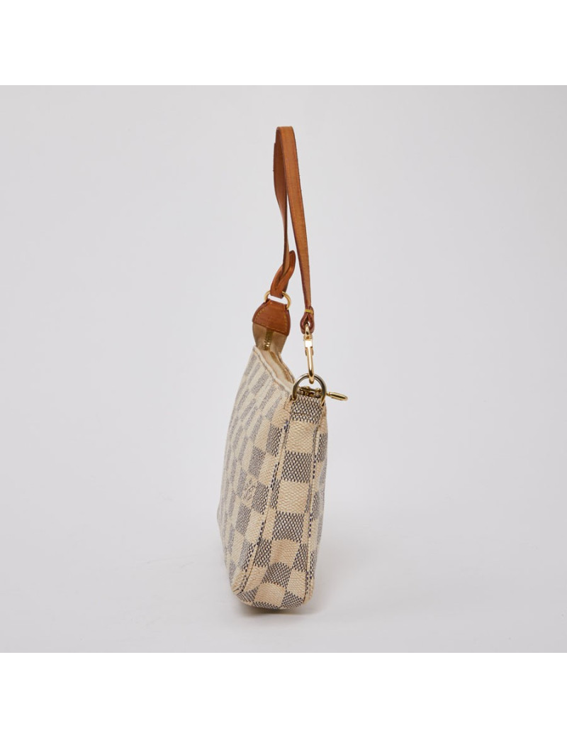 Pochette accessoires LOUIS VUITTON toile damier Azur