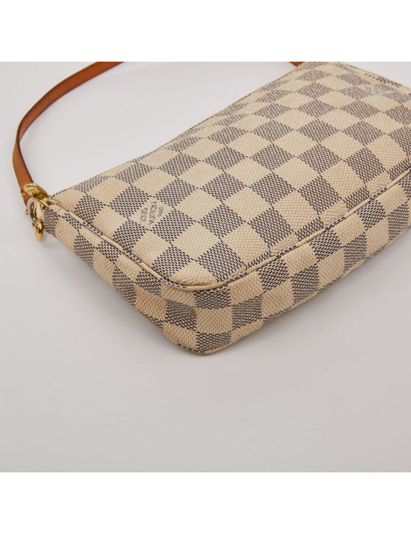 Pochette accessoires LOUIS VUITTON toile damier Azur