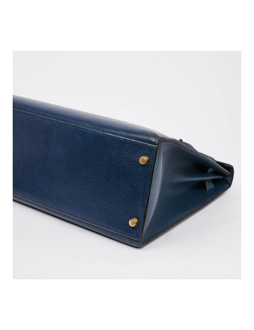 Kelly 35 sellier HERMES cuir  bleu de Prusse 