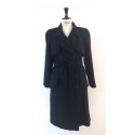 Coat black cashmere CHANEL T 42