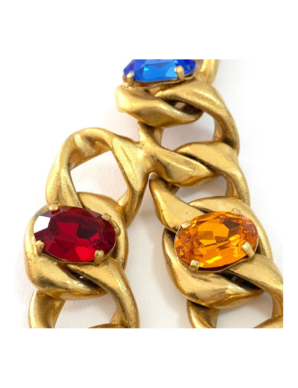 Ceinture imposante CHANEL  chaine et cabochons 80'