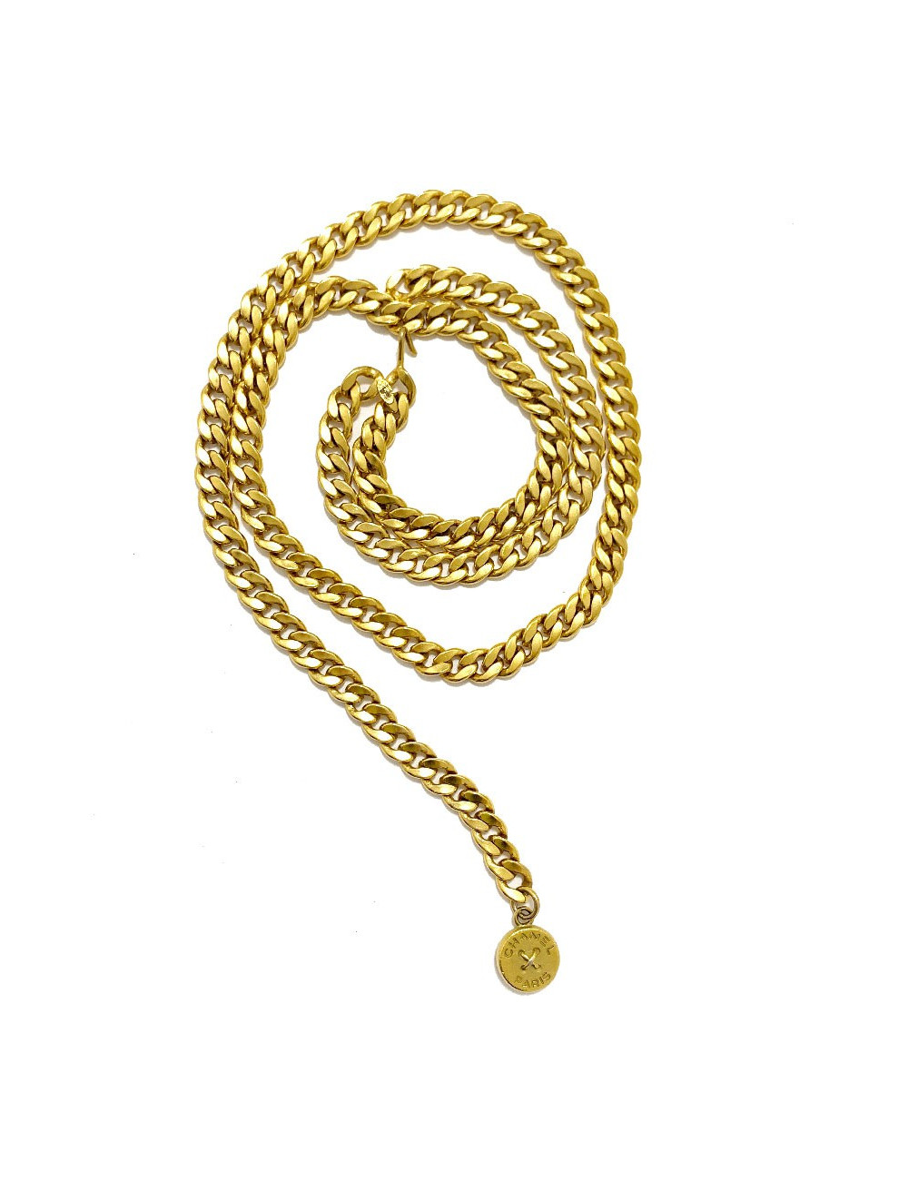 Ceinture chaine CHANEL vintage en métal doré