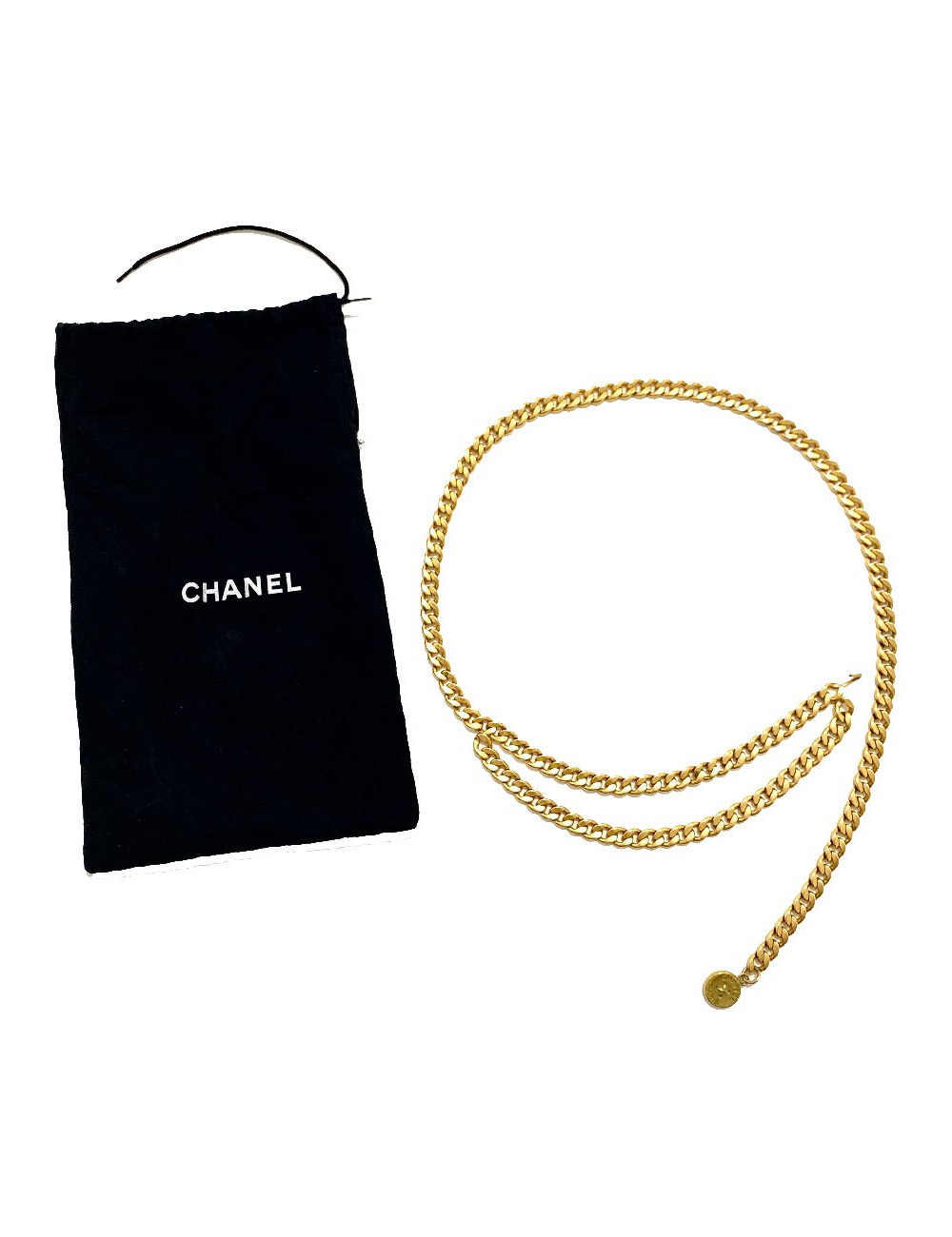 Ceinture chaine CHANEL vintage en métal doré