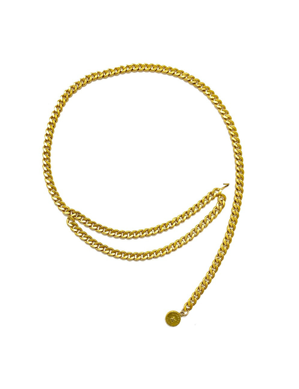 Ceinture chaine CHANEL vintage en métal doré
