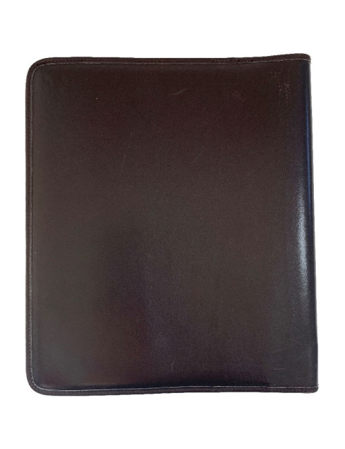 CHRISTIAN DIOR vintage directory cover in dark brown leather