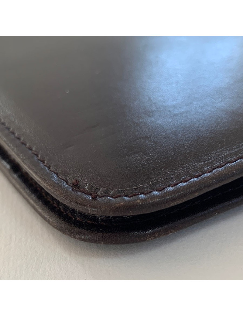 CHRISTIAN DIOR vintage directory cover in dark brown leather