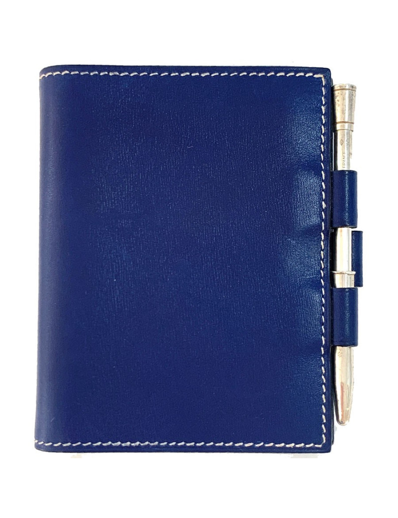 Porte Agenda HERMES bleu petit modèle