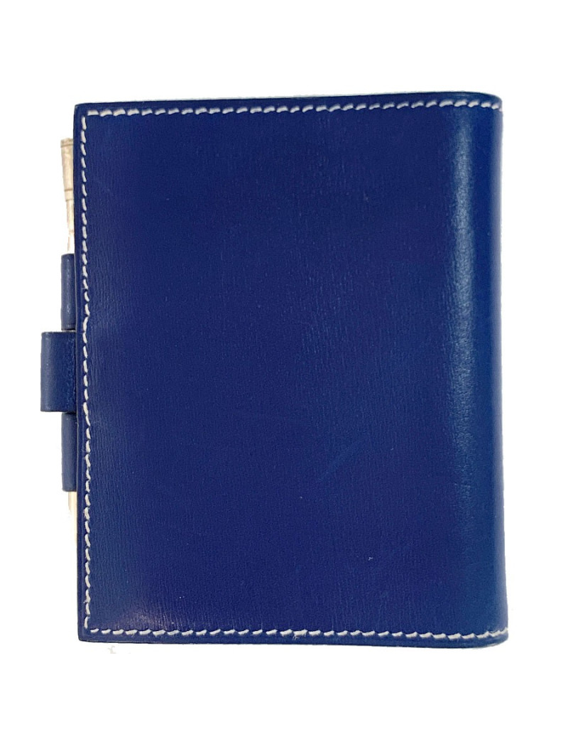 Porte Agenda HERMES bleu petit modèle