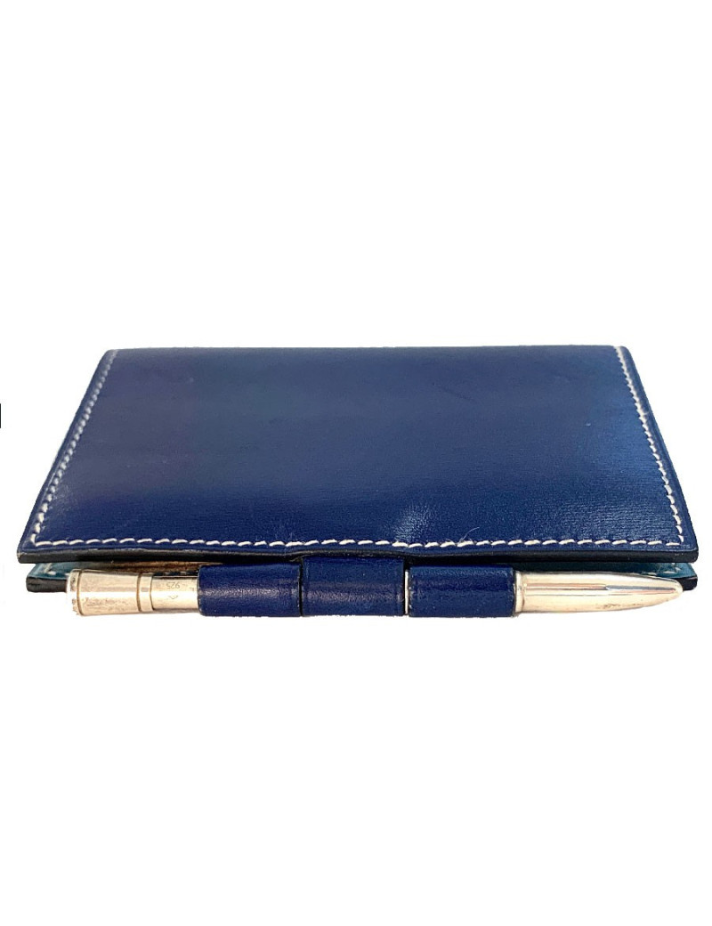 Porte Agenda HERMES bleu petit modèle