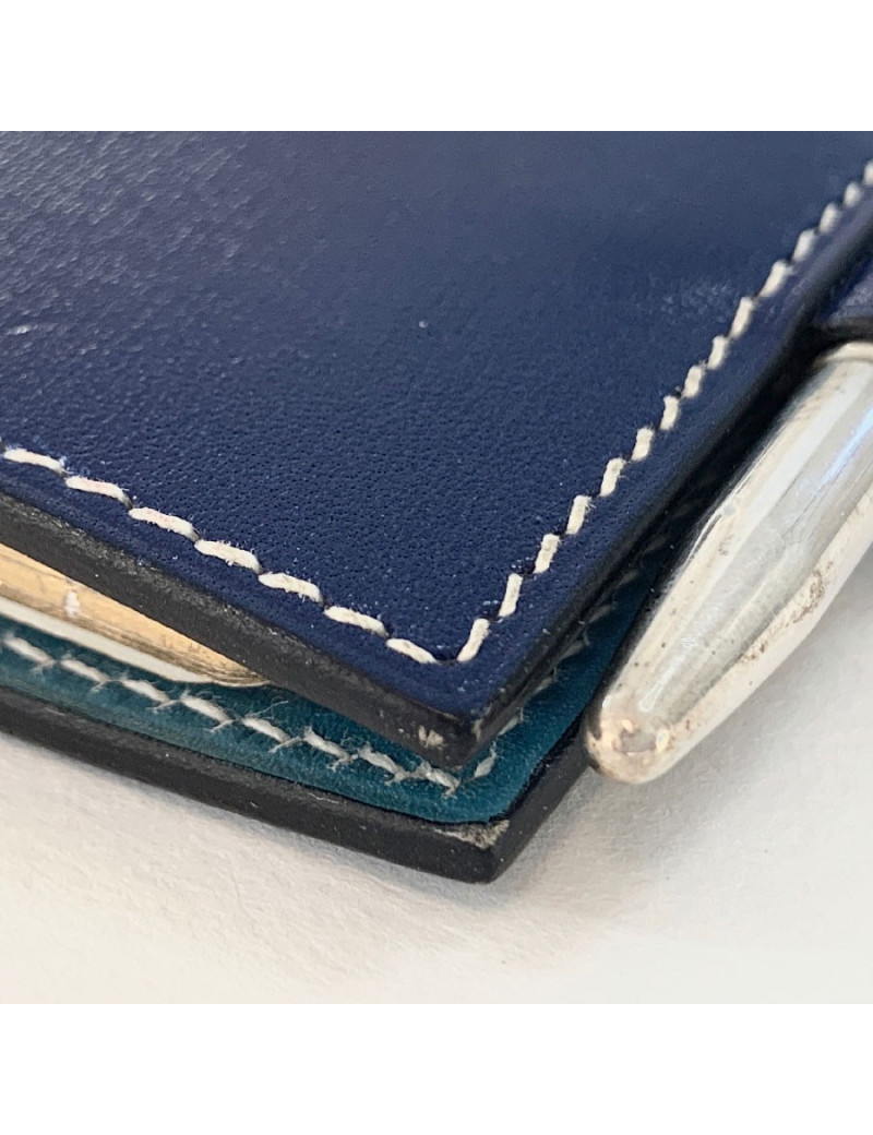 Porte Agenda HERMES bleu petit modèle