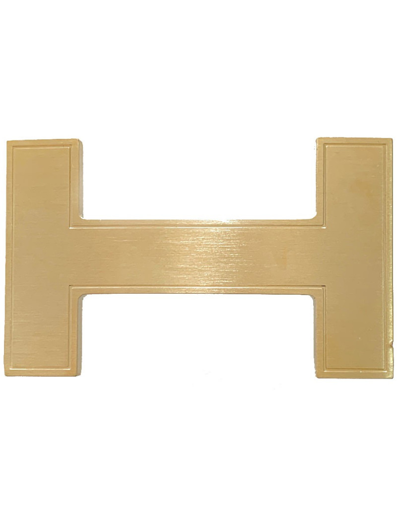 Boucle H HERMES métal doré mat