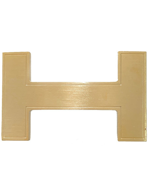 Boucle H HERMES métal doré mat