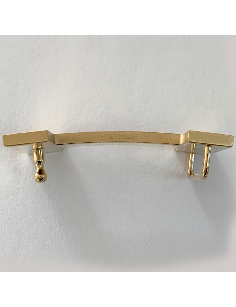 Boucle H HERMES métal doré mat