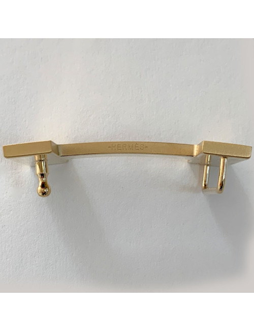 Boucle H HERMES métal doré mat