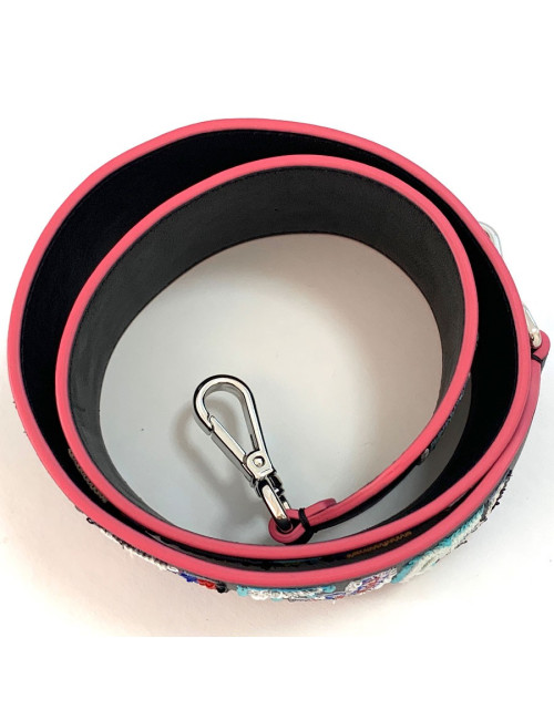 Bandoulière FENDI Strap You en cuir et sequins multicolores