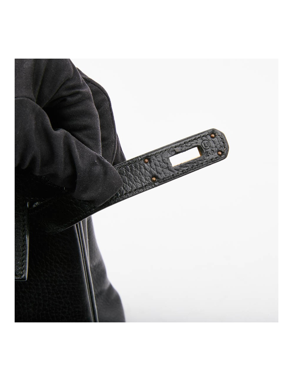 Kelly 32 HERMES cuir grainé noir 