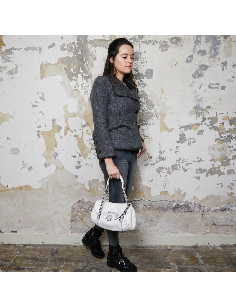Sac DIOR Romantique  blanc monogramme