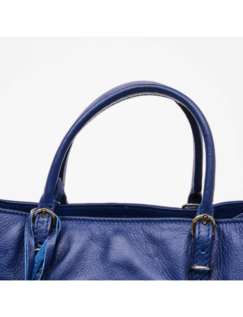 mini sac BALENCIAGA cuir bleu encre 