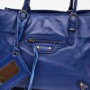 Mini City Bag BALENCIAGA cuir bleu encre 