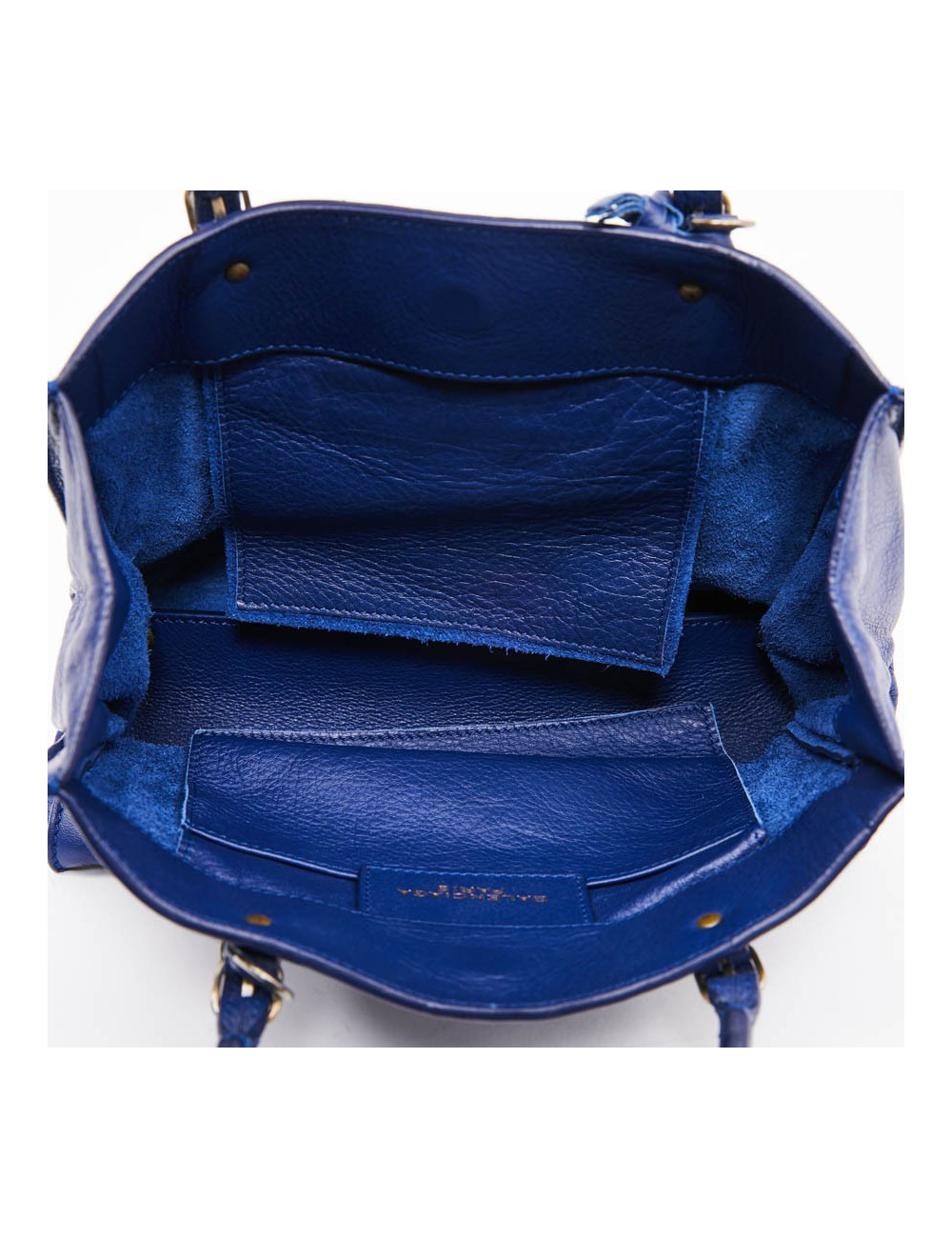 Mini City Bag BALENCIAGA cuir bleu encre 