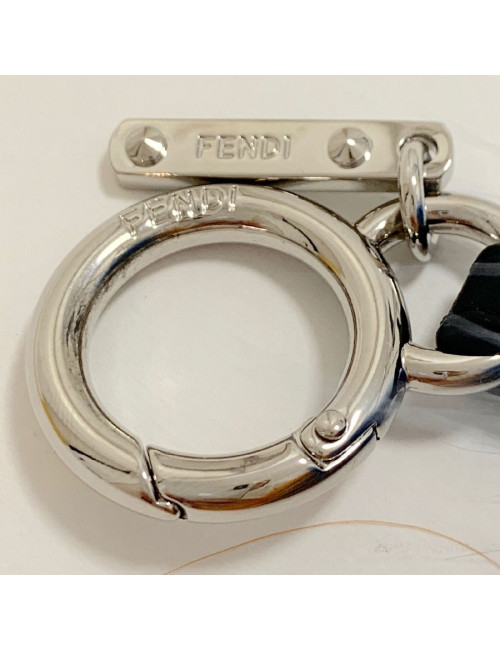 Charm FENDI Bag Bug en fourrure de renard bleu