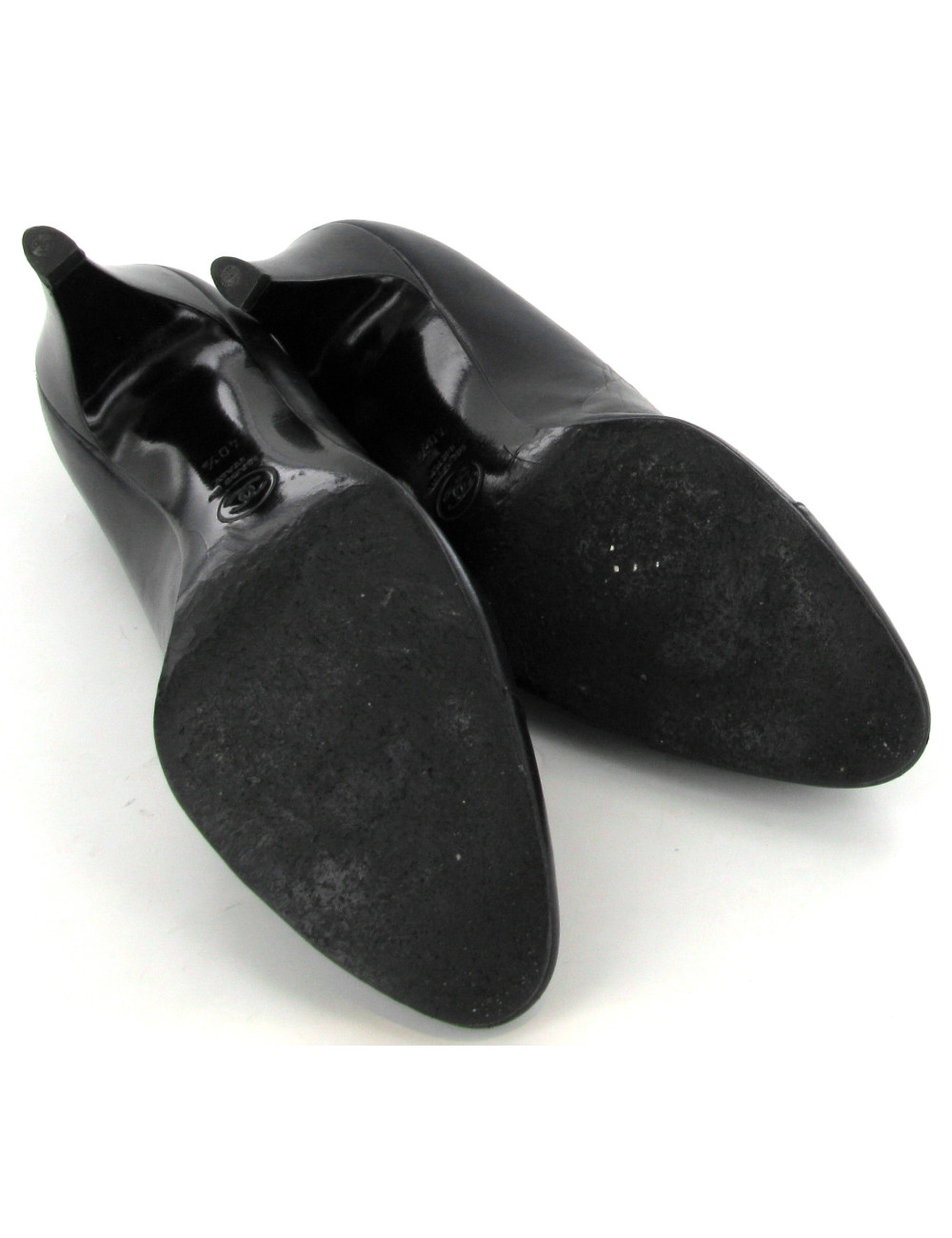 escarpins CHANEL T40.5 veau lisse bleu marine