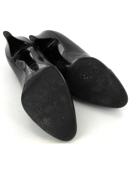 Escarpins CHANEL T40.5 veau lisse bleu marine