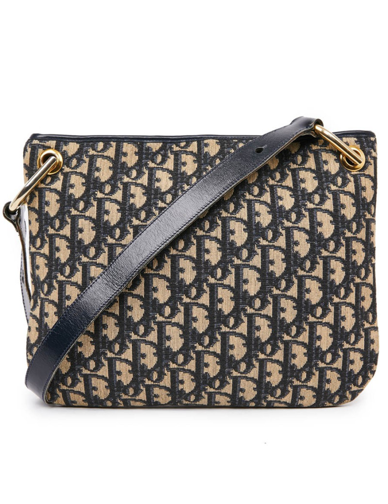 Sac vintage DIOR toile monogram bleu