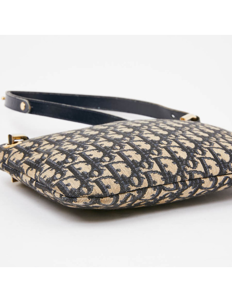 Sac vintage DIOR toile monogram bleu