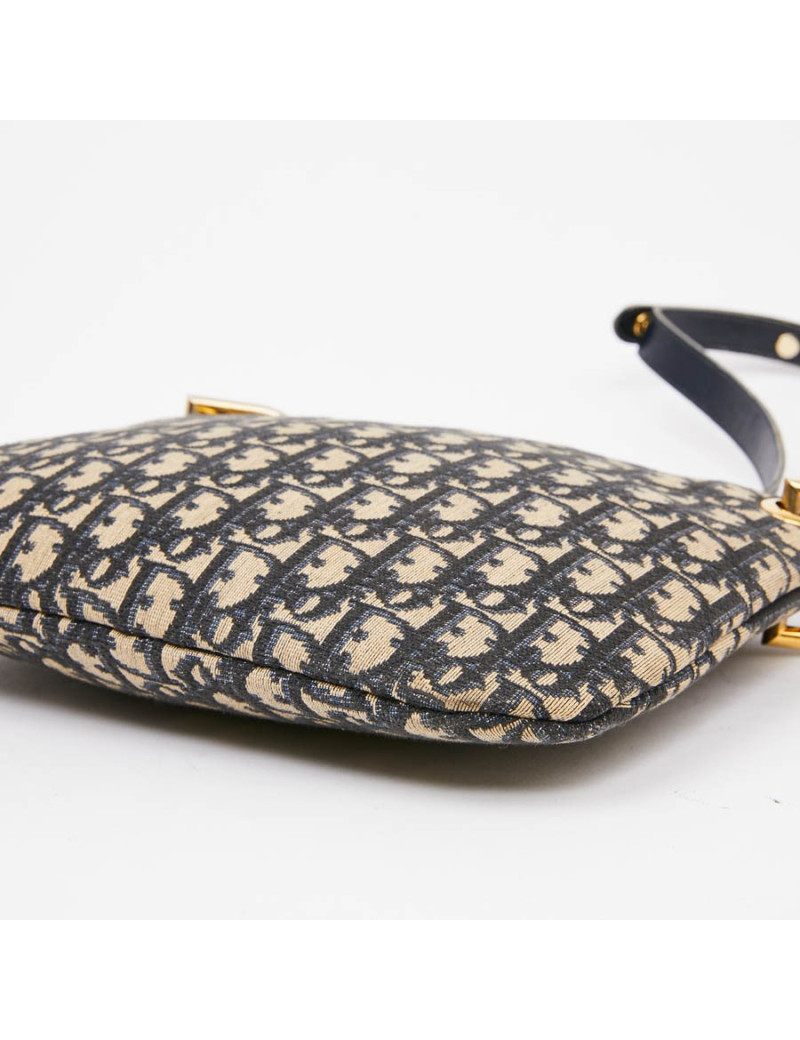 Sac vintage DIOR toile monogram bleu