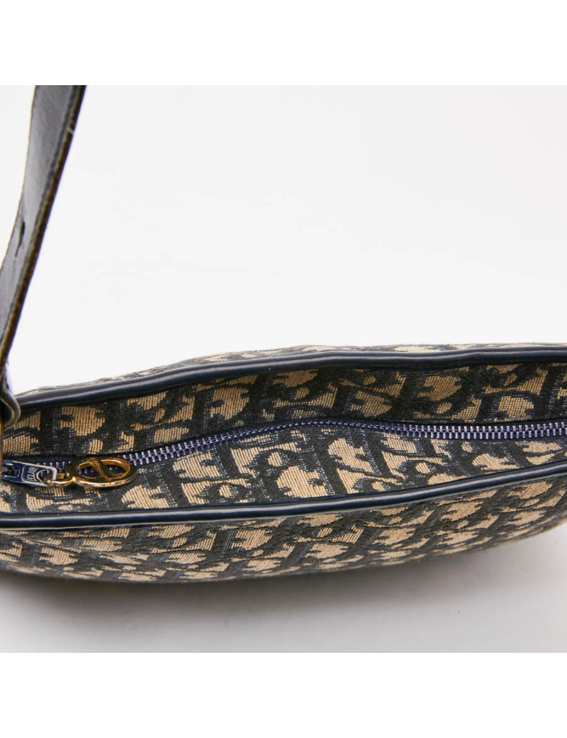 Sac vintage DIOR toile monogram bleu